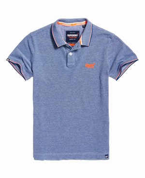 Superdry Organic Cotton Classic Poolside Pique Férfi Póló Fehér | RKDFM4287